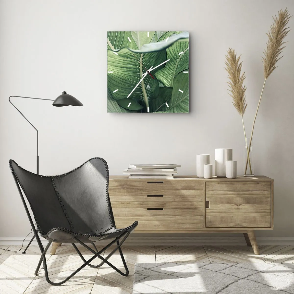 Horloge murale - Pendule murale - Une vie intensément verte - 30x30 cm