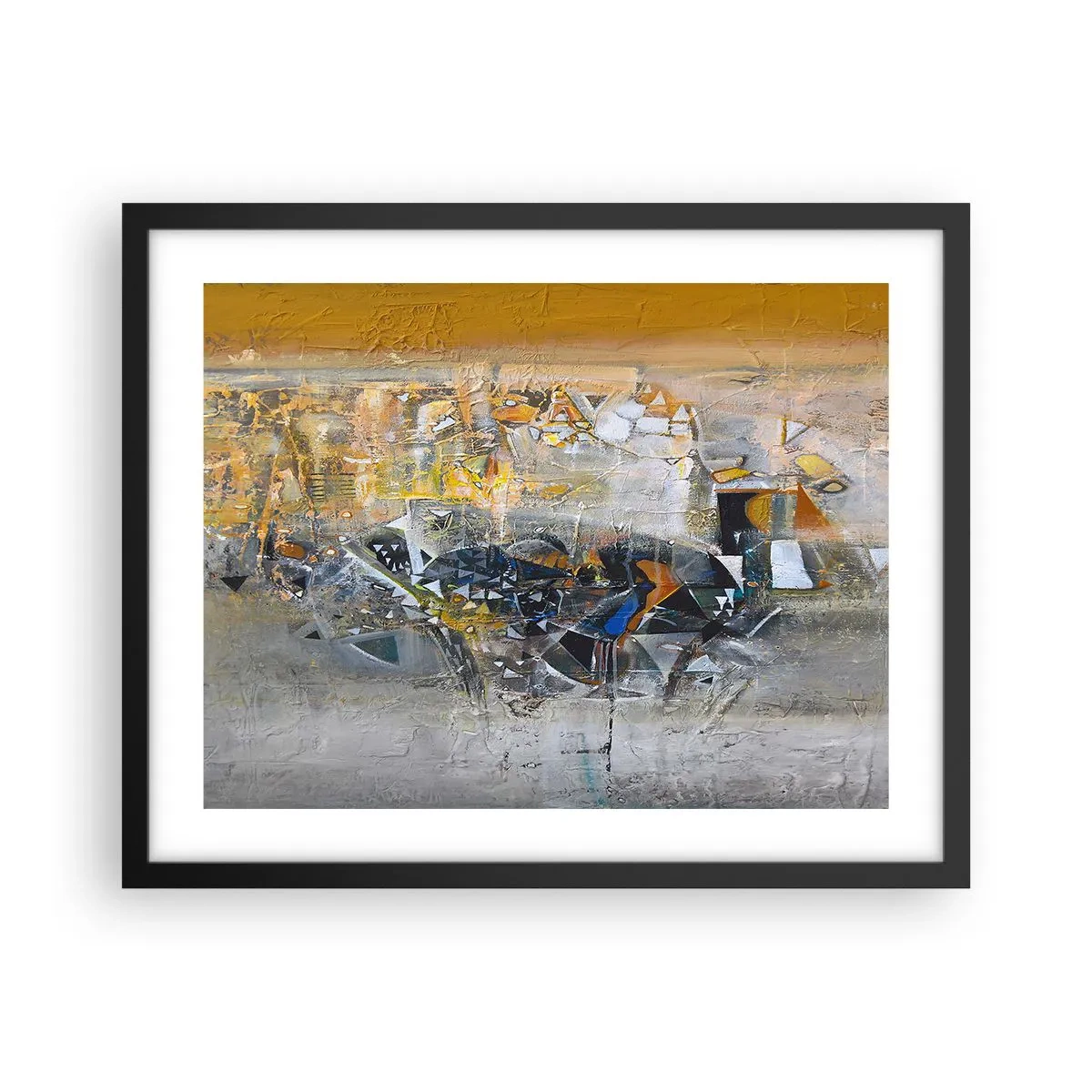 Affiche dans un cadre noir - Poster - Tout se met en place - 50x40 cm