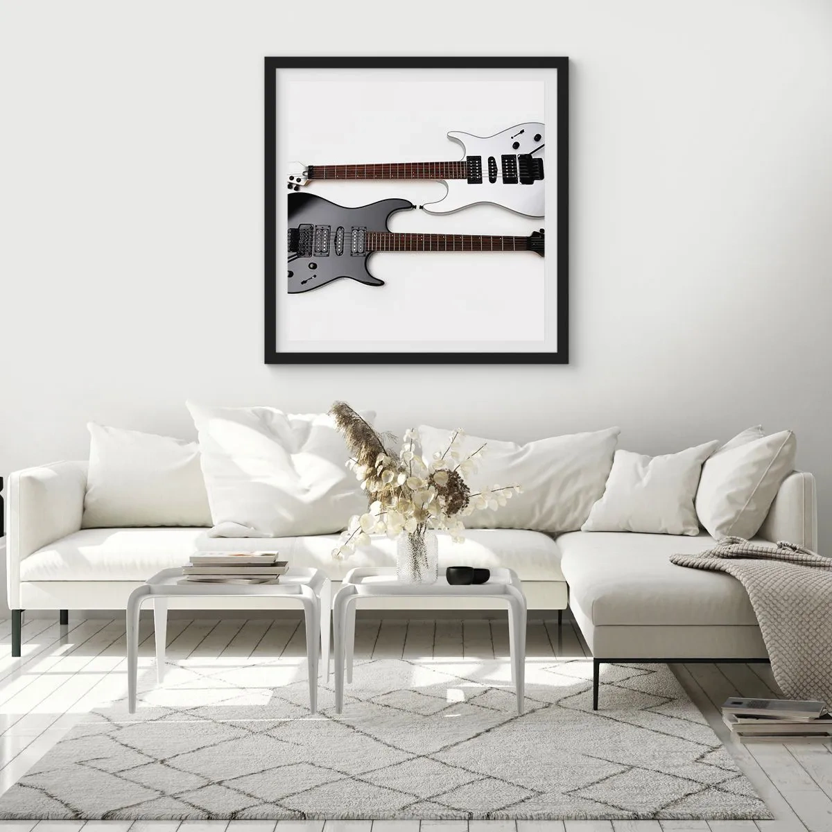 Affiche dans un cadre noir - Poster - Harmonie des formes - 50x50 cm