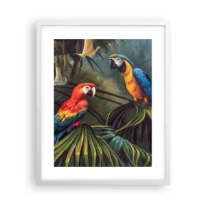 Affiche dans un cadre blanc - Poster - Romantisme dans les tropiques - 40x50 cm