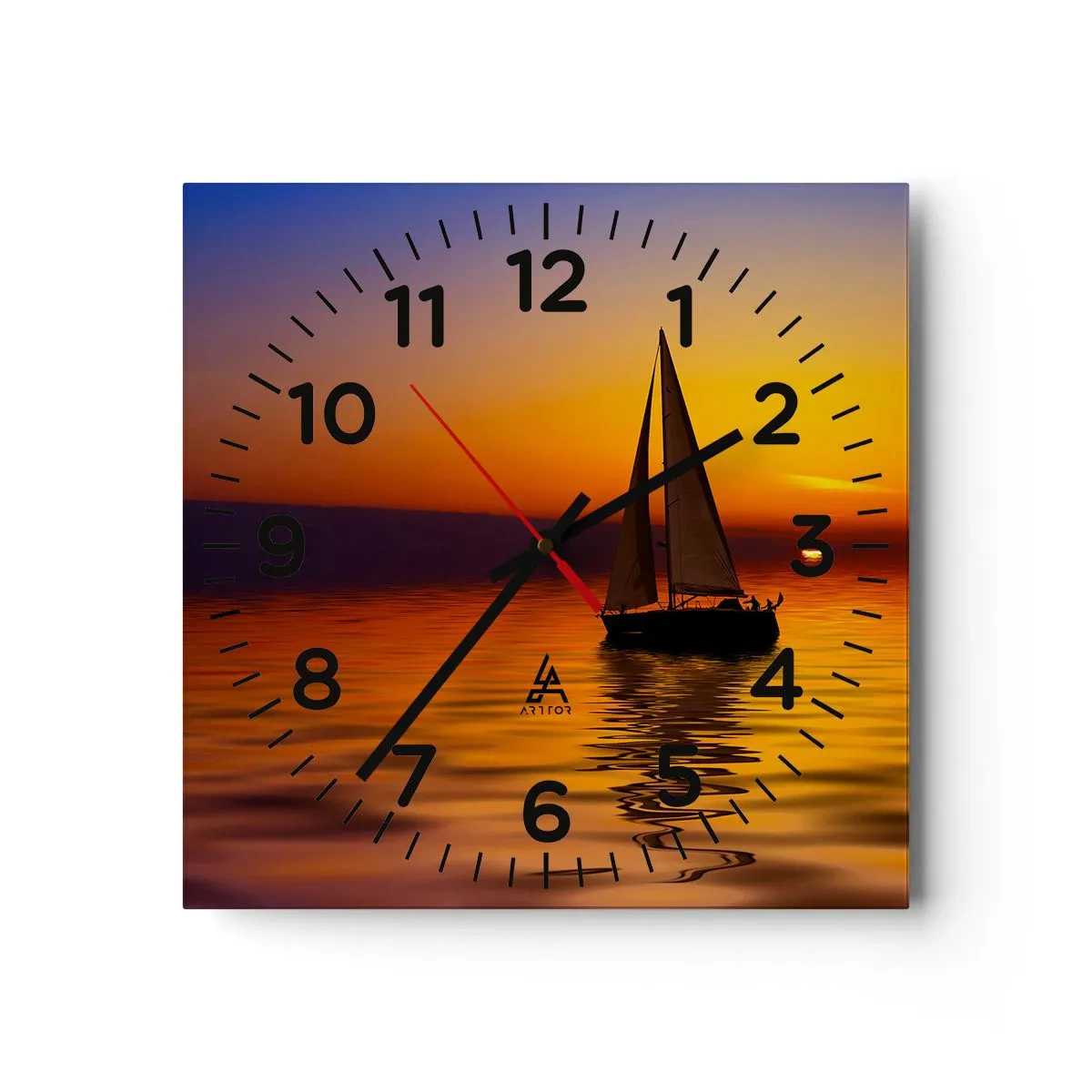 Horloge murale - Pendule murale - Comme c'est calme au crépuscule… - 30x30 cm