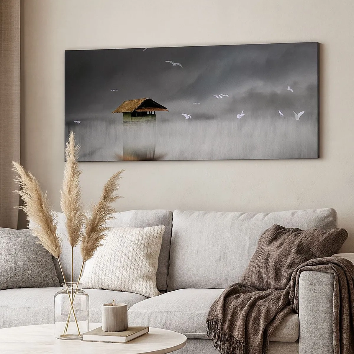 Impression sur toile - Image sur toile - A l'abri de la pluie - 100x40 cm