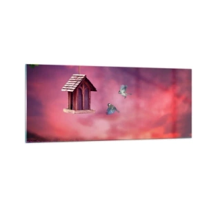 Impression sur verre - Image sur verre - Invitation à dîner - 100x40 cm