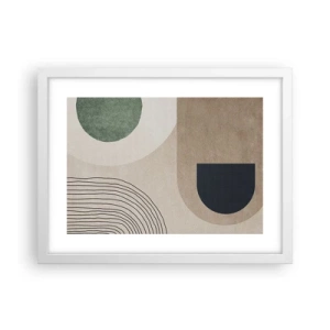 Affiche dans un cadre blanc - Poster - La douceur de l'ovale - 40x30 cm