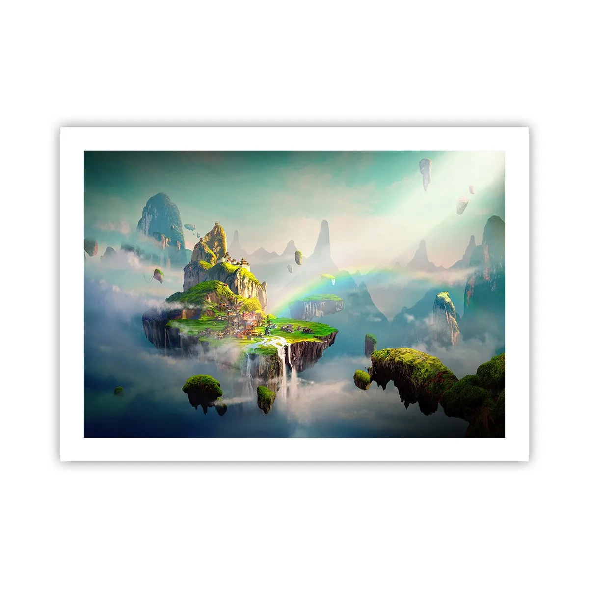 Affiche - Poster - Au milieu des cieux - îles du bonheur - 70x50 cm