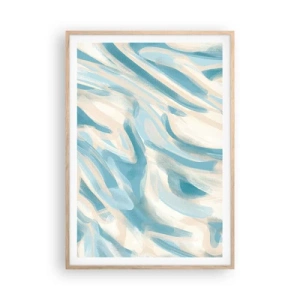 Affiche dans un chêne clair - Poster - Brise printanière - 70x100 cm