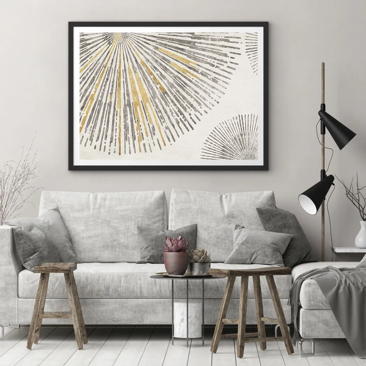 Affiche dans un cadre noir - Poster - La beauté du rayon - 50x40 cm