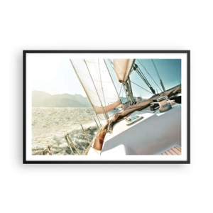 Affiche dans un cadre noir - Poster - Toutes voiles dehors - 91x61 cm