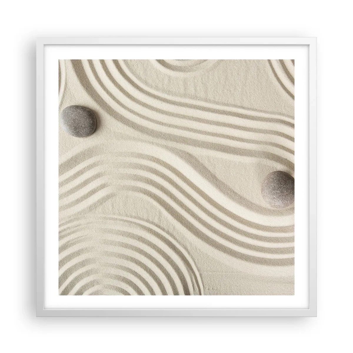 Affiche dans un cadre blanc - Poster - Touche de chaleur - 60x60 cm