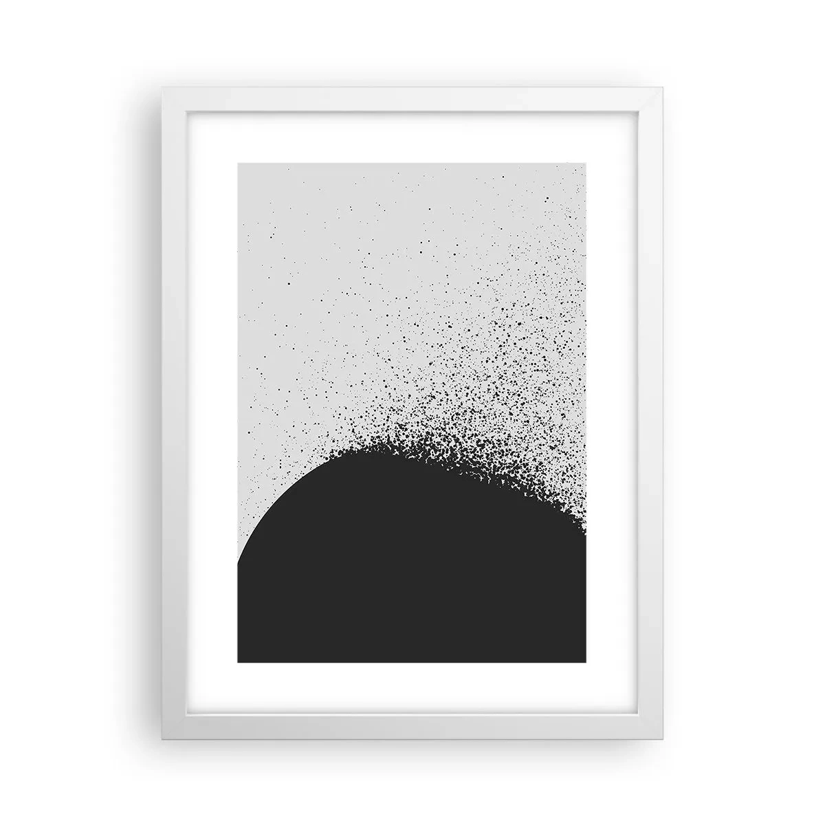 Affiche dans un cadre blanc - Poster - Mouvement des molécules - 30x40 cm