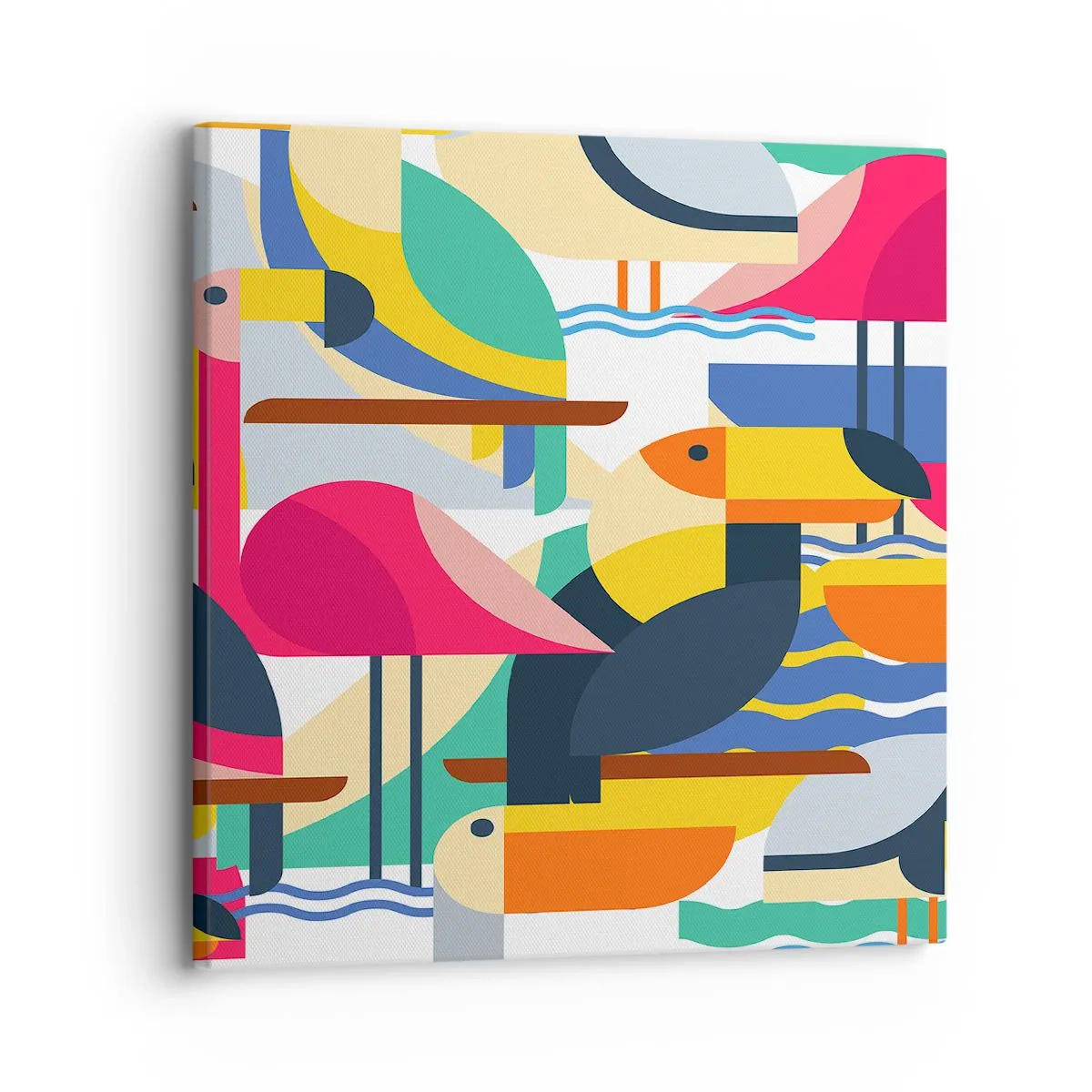 Impression sur toile - Image sur toile - Fête des oiseaux - 30x30 cm