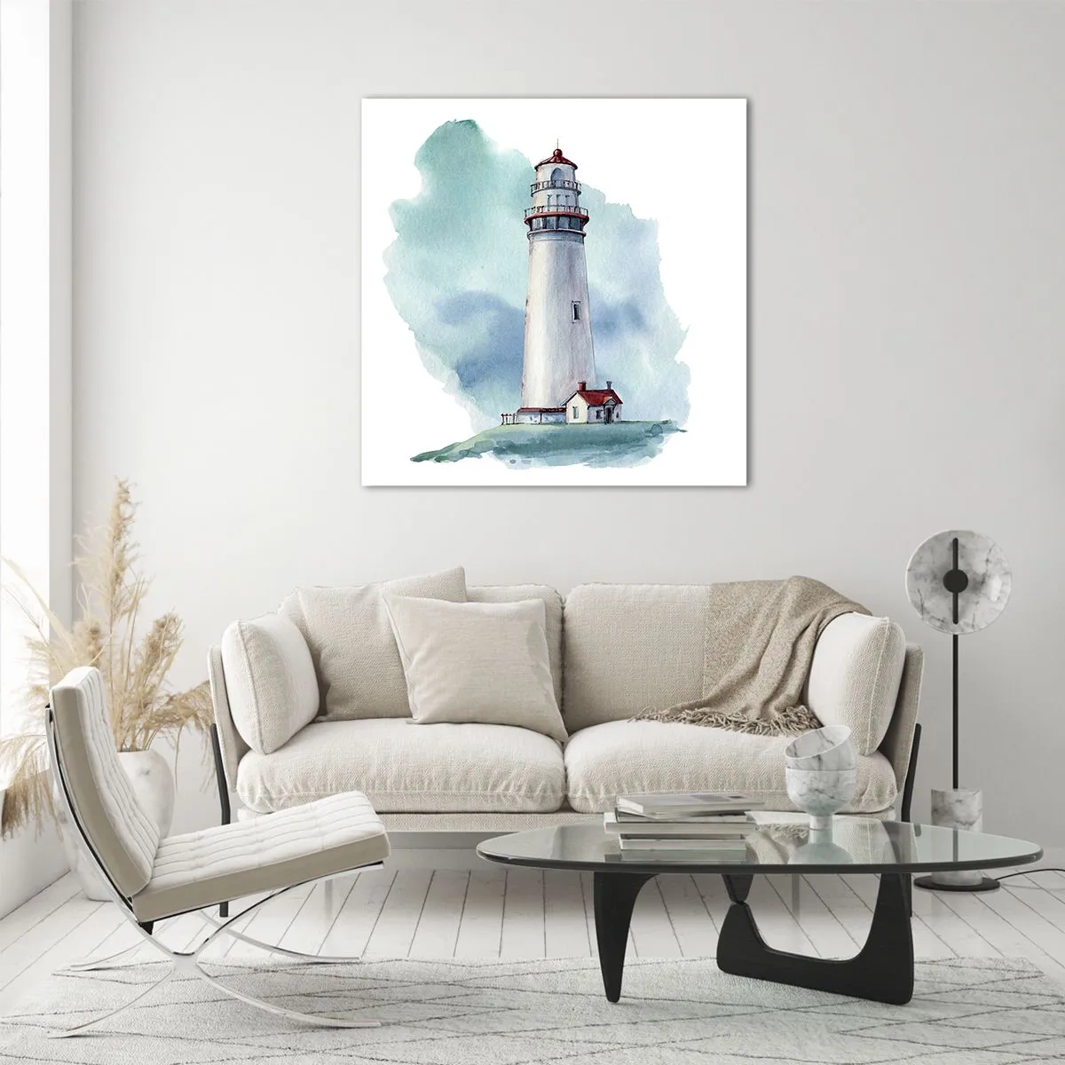 Impression sur verre - Image sur verre - La douce sœur du bleu - 50x50 cm