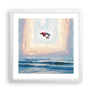 Affiche dans un cadre blanc - Poster - Vers une autre dimension - 40x40 cm