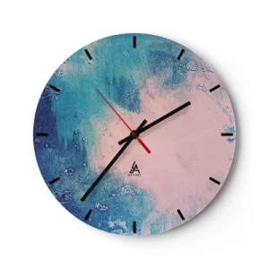 Horloge murale - Pendule murale - Etreintes bleues - 40x40 cm