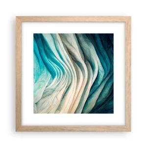 Affiche dans un chêne clair - Poster - Insatiabilité bleue - 30x30 cm