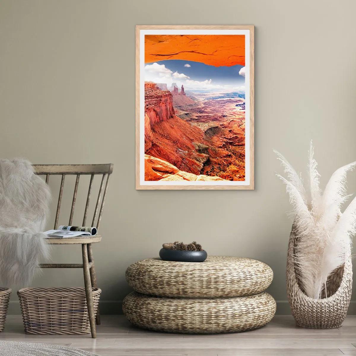 Affiche dans un chêne clair - Poster - Sculpté par la nature elle-même - 61x91 cm