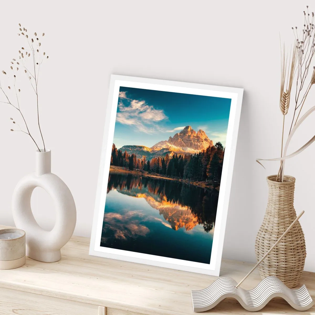 Affiche dans un cadre blanc - Poster - Double paysage - 30x40 cm