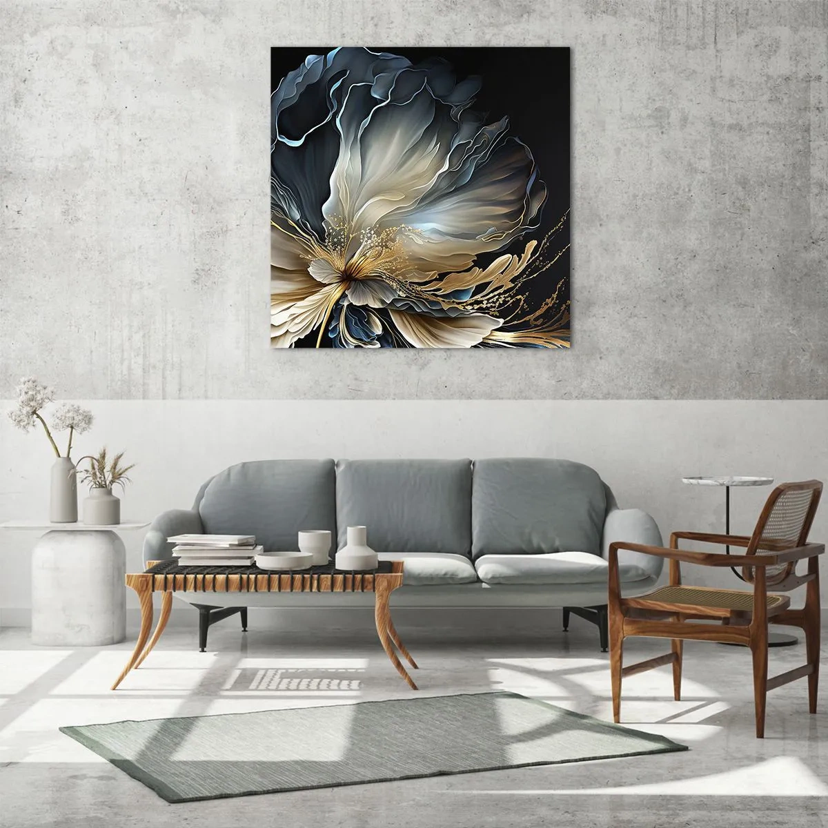 Impression sur verre - Image sur verre - Fleur de fougère de conte de fées - 60x60 cm