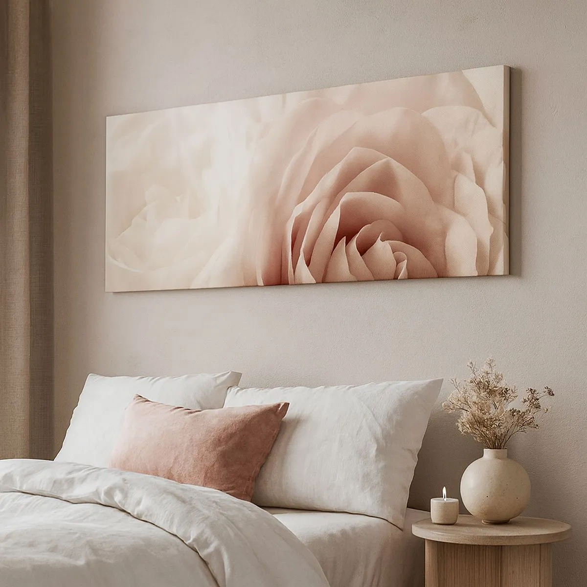 Impression sur toile - Image sur toile - Au coeur d'ue la rose - 100x40 cm