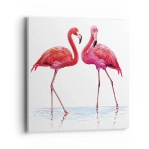 Impression sur toile - Image sur toile - Rendez-vous rose - 40x40 cm