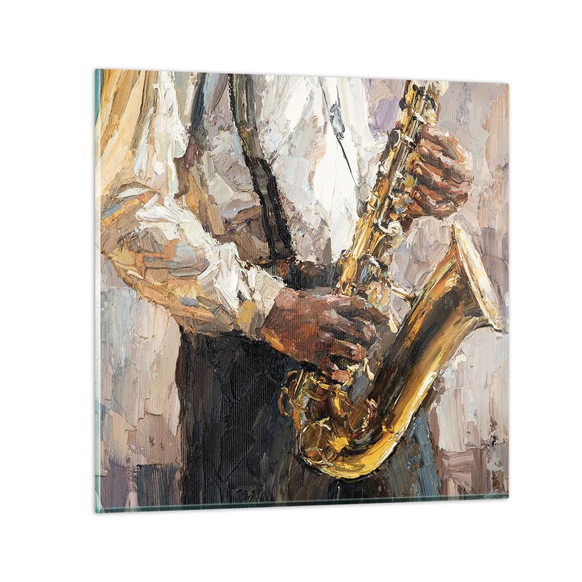 Impression sur verre - Image sur verre - C'est l'heure du solo - 60x60 cm