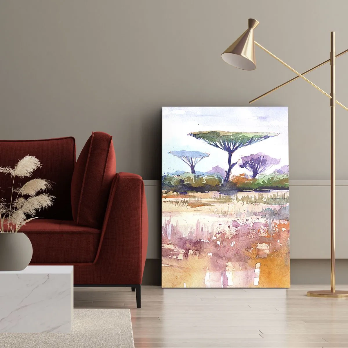 Impression sur toile - Image sur toile - Couleurs de savane - 55x100 cm