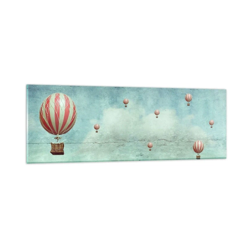 Impression sur verre - Image sur verre - Libre de l'agitation de la vie - 90x30 cm