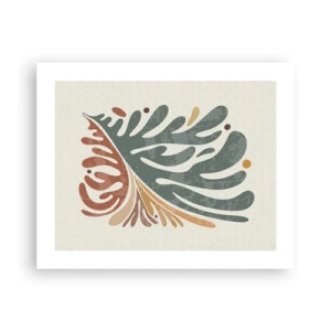Affiche - Poster - Feuille multicolore - 50x40 cm
