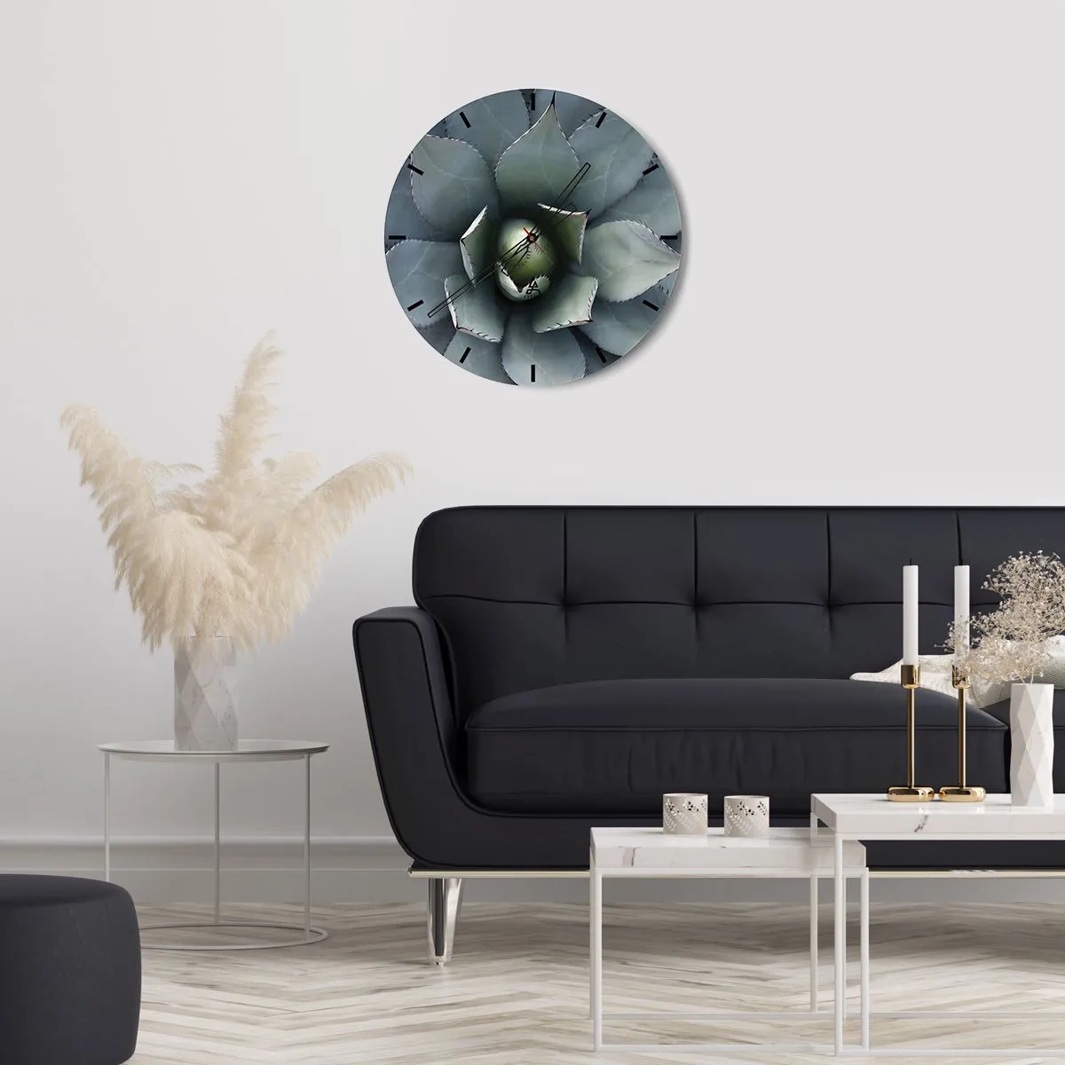 Horloge murale - Pendule murale - Wabi et observe - 30x30 cm