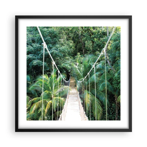 Affiche dans un cadre noir - Poster - Welcome to the jungle! - 50x50 cm
