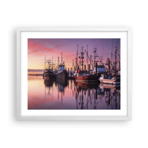 Affiche dans un cadre blanc - Poster - Avant le jour suivant - 50x40 cm