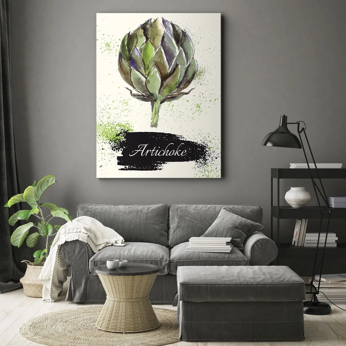 Impression sur toile - Image sur toile - Vive les légumes! - 45x80 cm