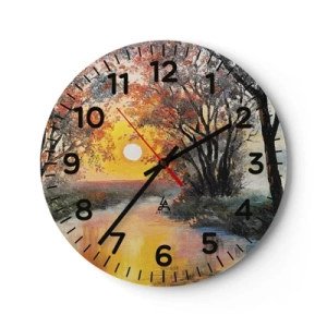Horloge murale - Pendule murale - Climats de printemps - 40x40 cm
