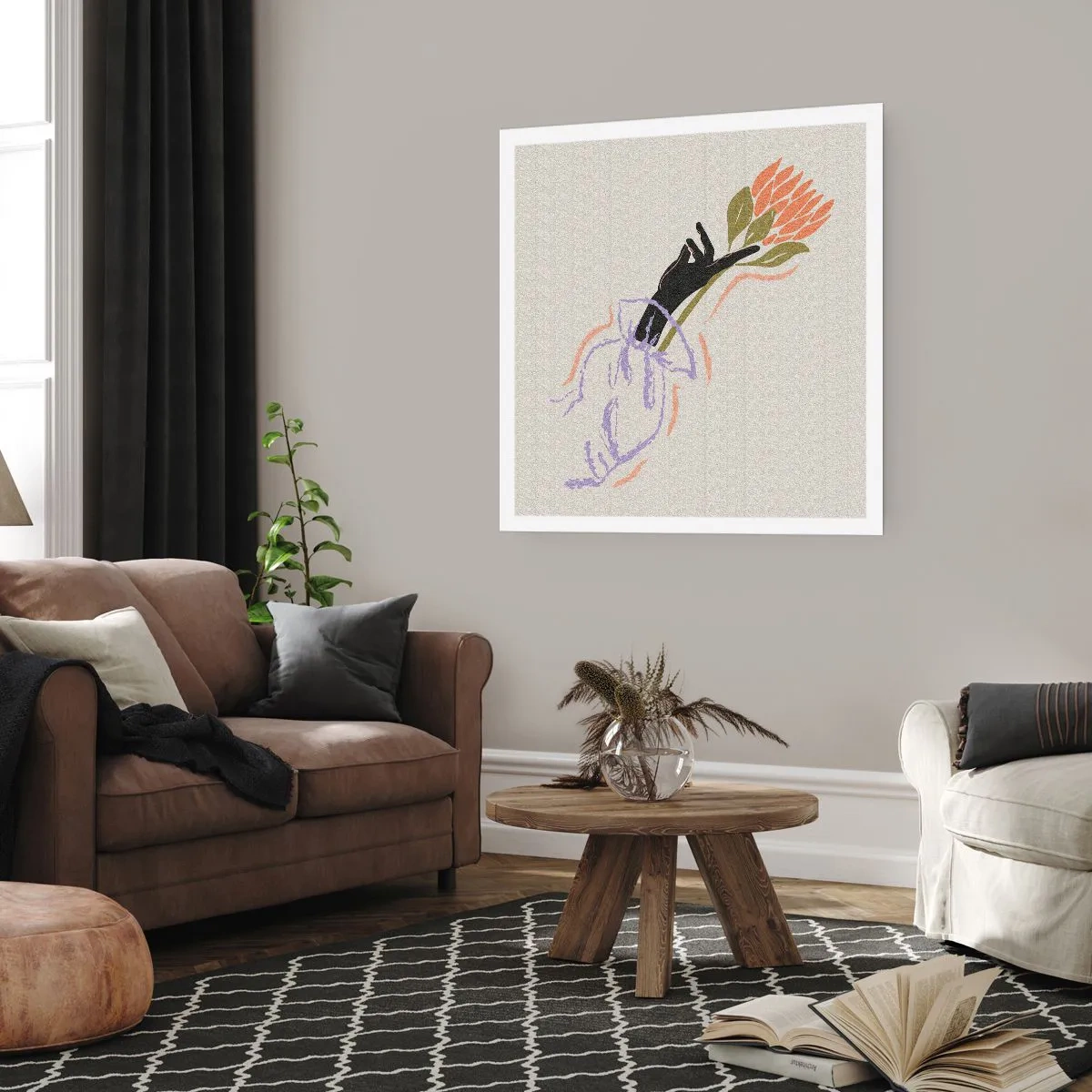 Affiche - Poster - Touche fraternelle - 50x50 cm