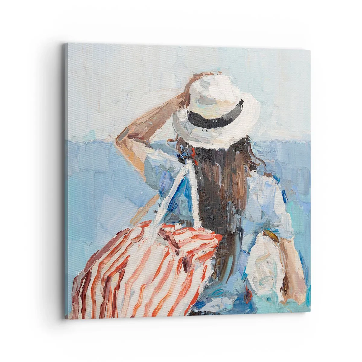 Impression sur toile - Image sur toile - Bienvenue à vos vacances - 70x70 cm