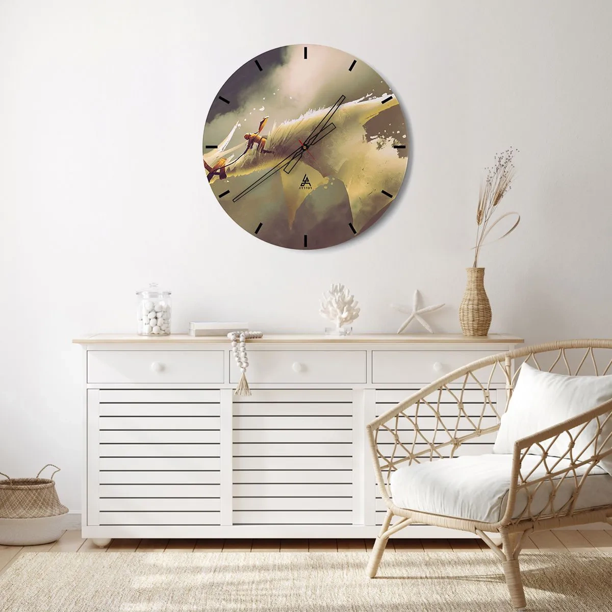 Horloge murale - Pendule murale - Le monde à la rescousse - 30x30 cm