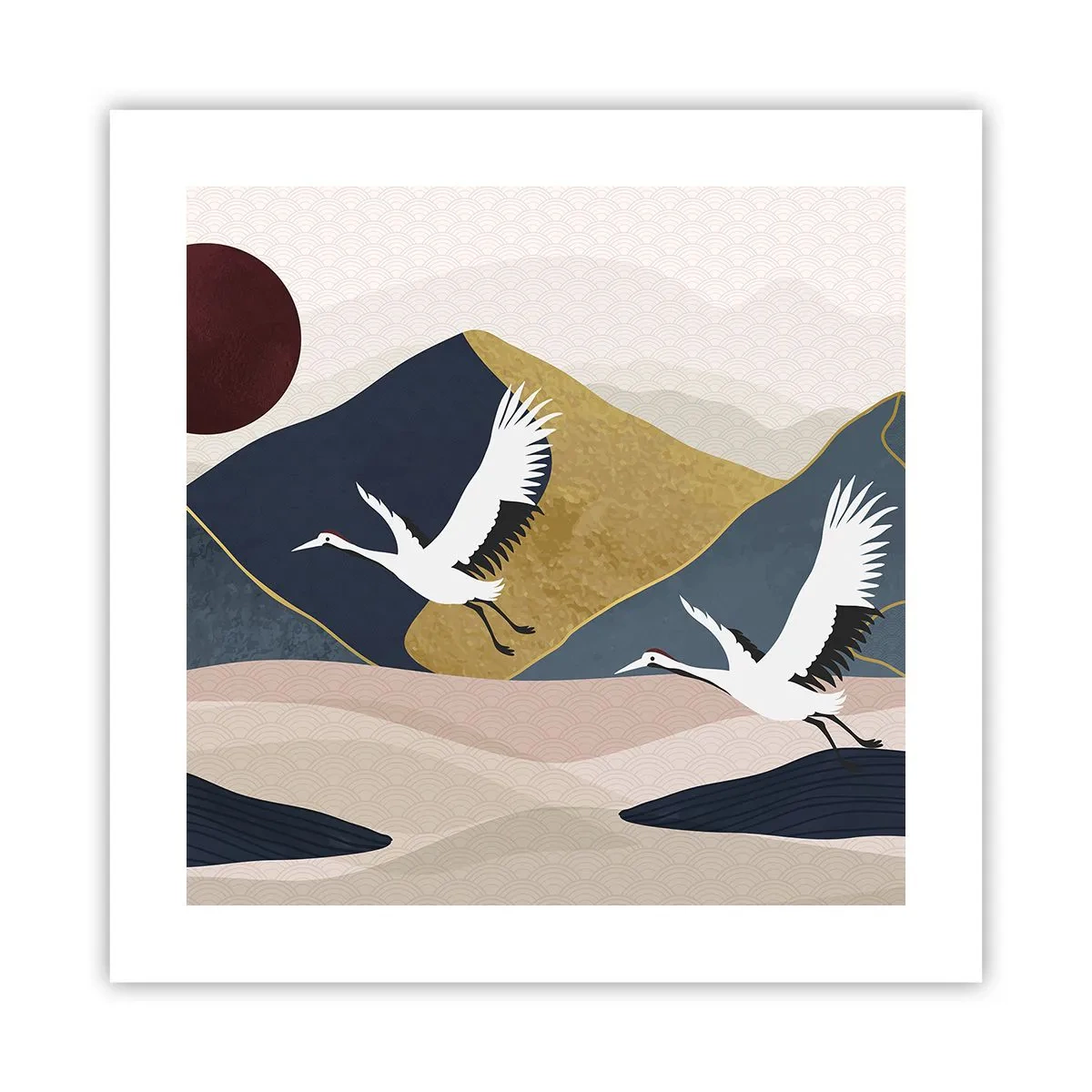 Affiche - Poster - Encore une fois, la journée s'est ÉCOULÉE - 40x40 cm