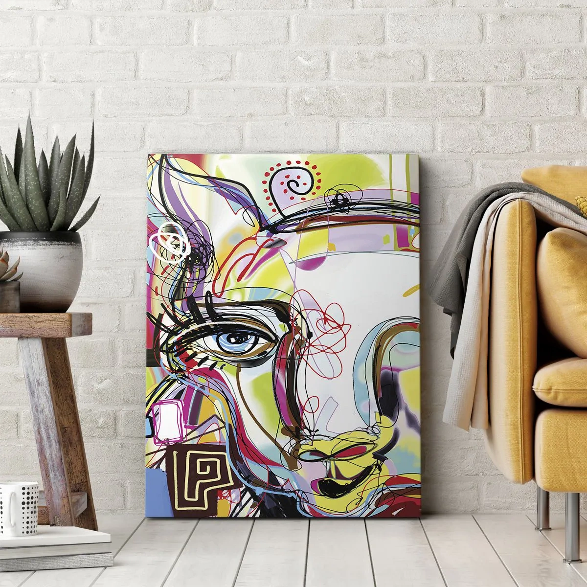 Impression sur toile - Image sur toile - La richesse de l'Art du chat - 65x120 cm