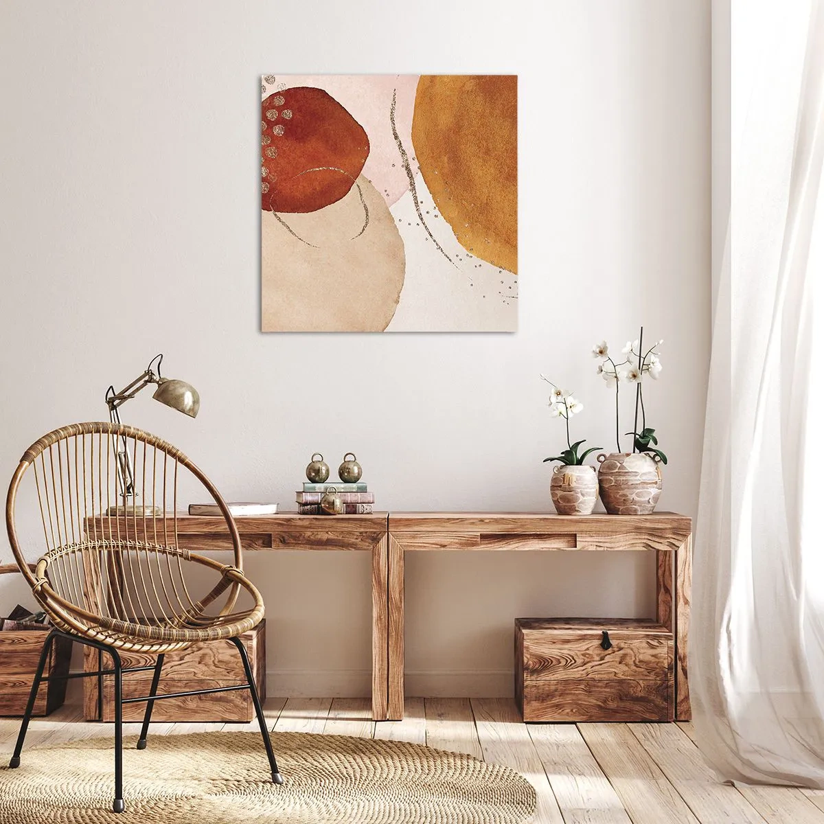 Impression sur toile - Image sur toile - Rondeur et mouvement - 70x70 cm
