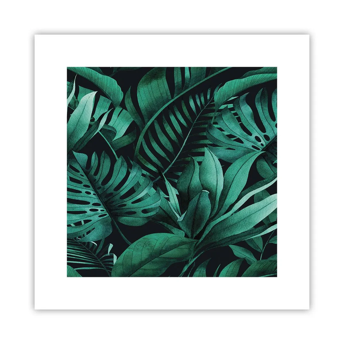 Affiche - Poster - Profondeur du vert tropical - 30x30 cm