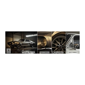 Échantillon de Papier Peint Premium Canvas - Retour dans le passé - Voiture de sport, Rétro, Classique - 100x30 cm