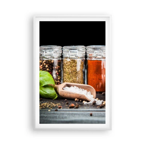 Affiche dans un cadre blanc - Poster - Pour que la vie ait du goût - 61x91 cm
