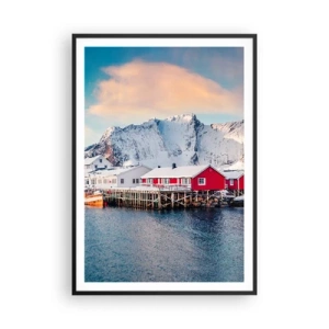 Affiche dans un cadre noir - Poster - Retraite dans le nord - 70x100 cm