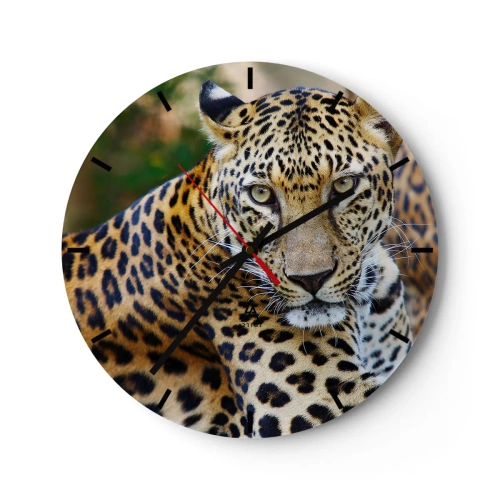 Horloge murale - Pendule murale - Guépard dans son environnement naturel - 30x30cm - Sauvage et calme - Décoration murale moderne pour le salon, la cuisine et la chambre ARTTOR