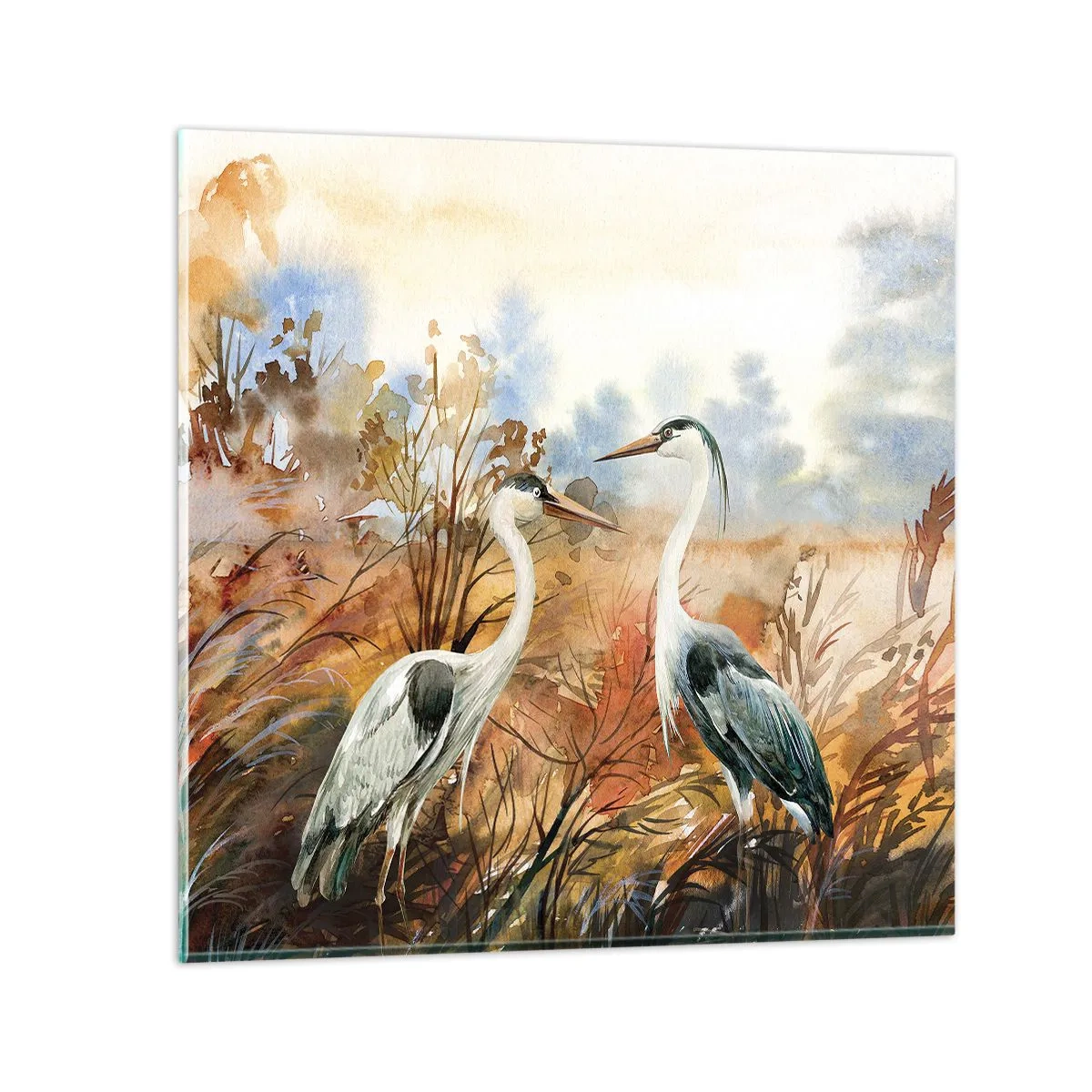 Impression sur verre - Image sur verre - Jusqu'où en automne ? - 70x70 cm