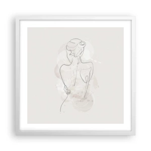 Affiche dans un cadre blanc - Poster - Comme un instrument sensible - 50x50 cm