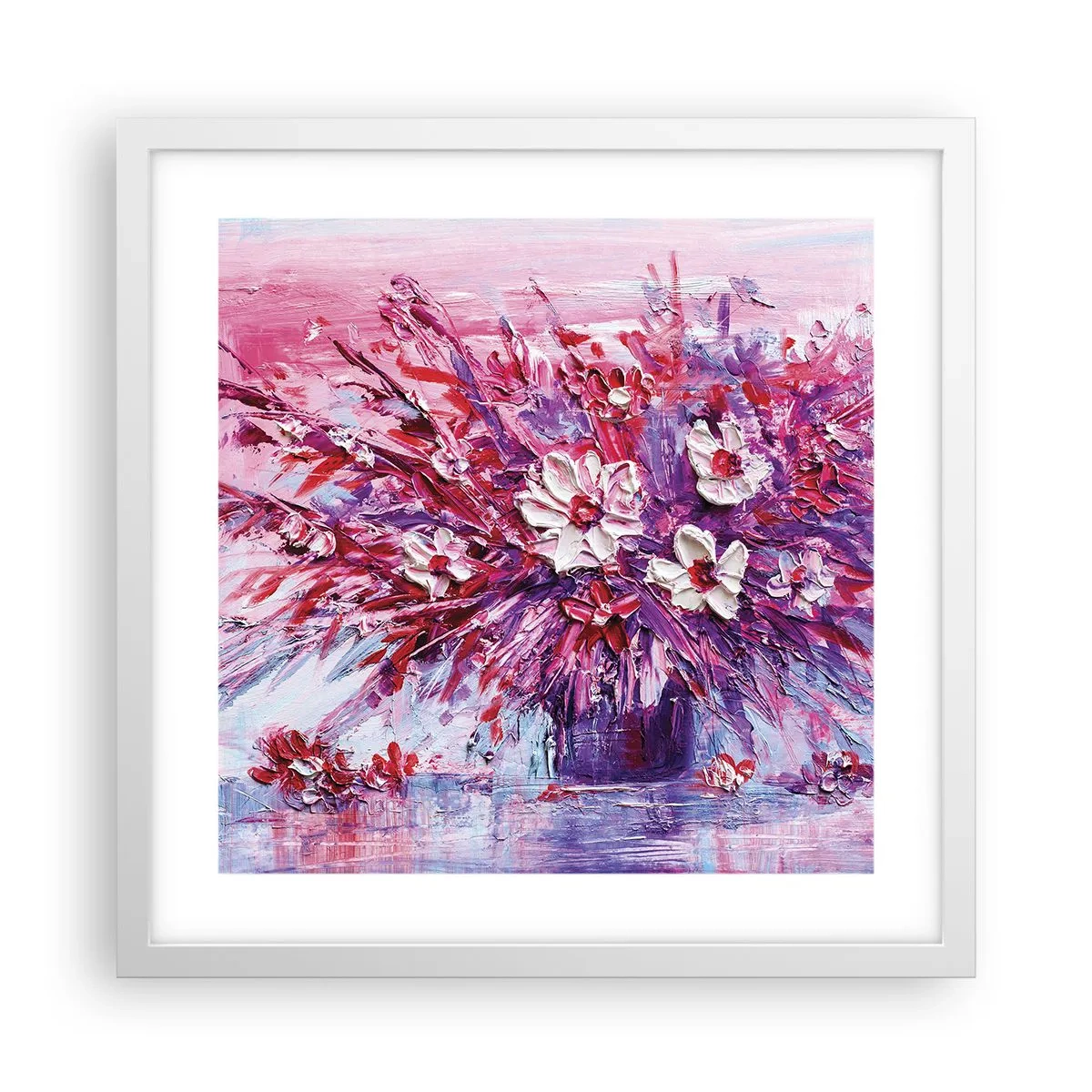 Affiche dans un cadre blanc - Poster - Innocence et passion - 40x40 cm