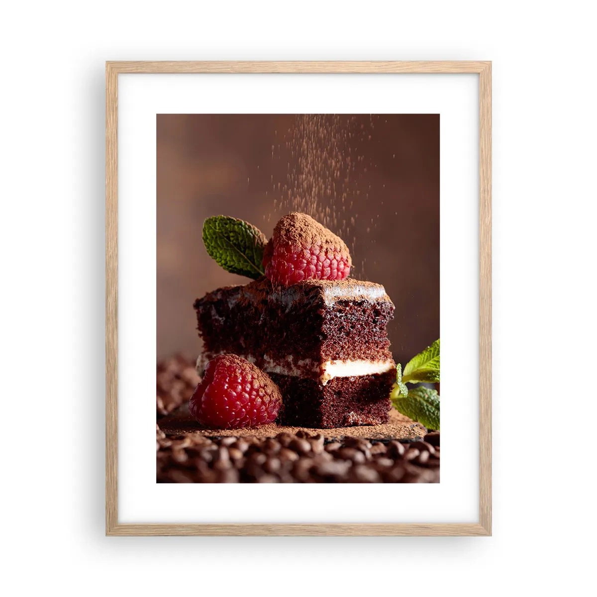 Affiche dans un chêne clair - Poster - La vie est douce - 40x50 cm