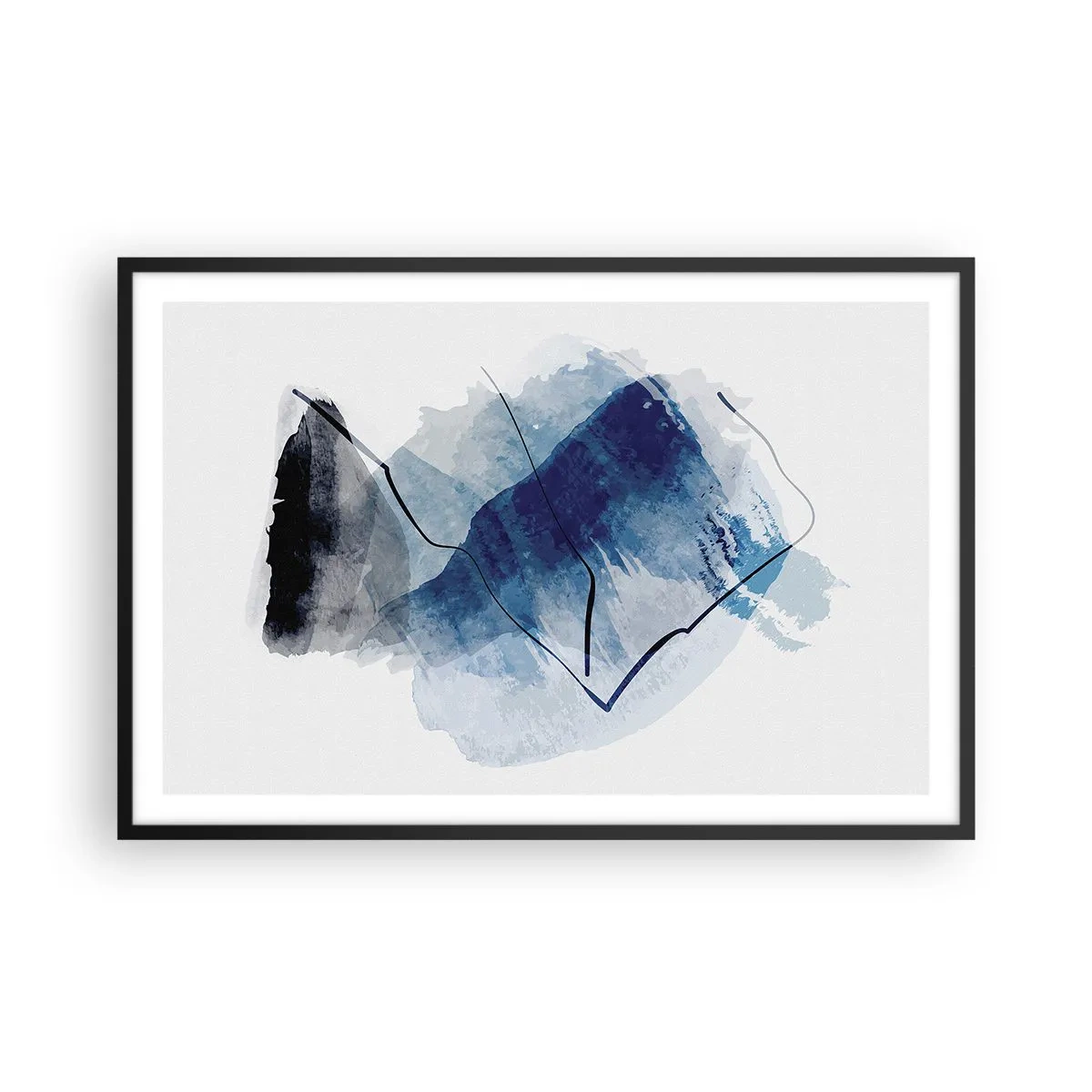 Affiche dans un cadre noir - Poster - Montagne de glace - 91x61 cm