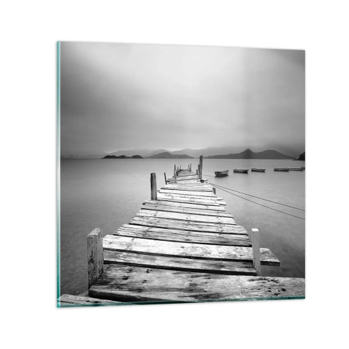 Impression sur verre - Image sur verre - Derrière les montagnes, au-delà des mers - 30x30 cm